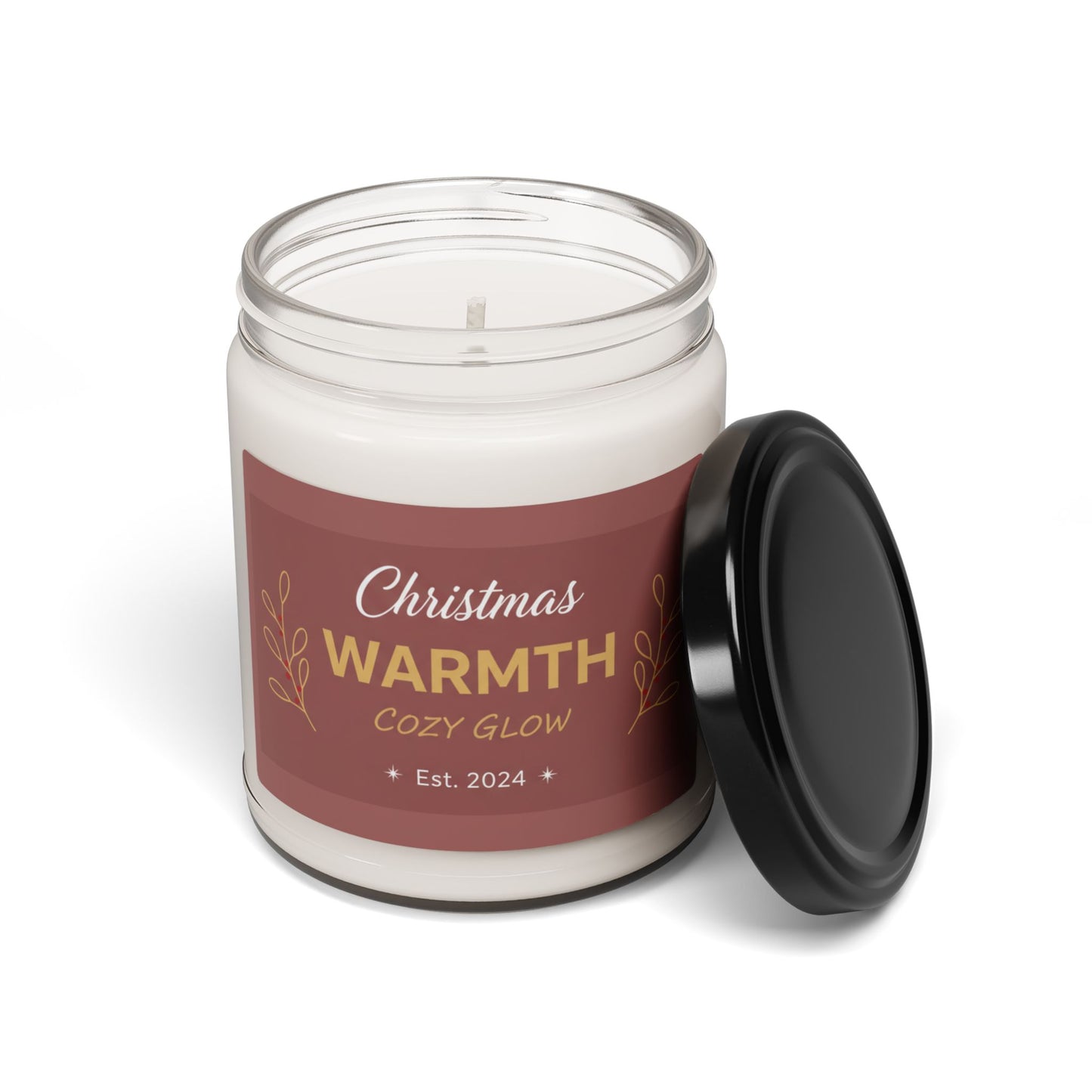 Christmas Warmth Scented Soy Candle — Cozy Glow 9oz