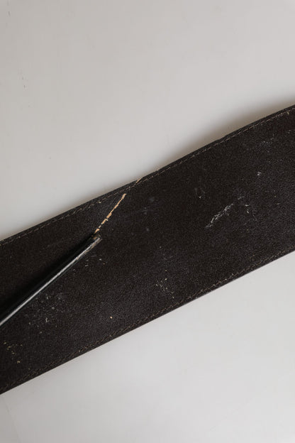 Beige Suede Leather Silver Metal Buckle Belt