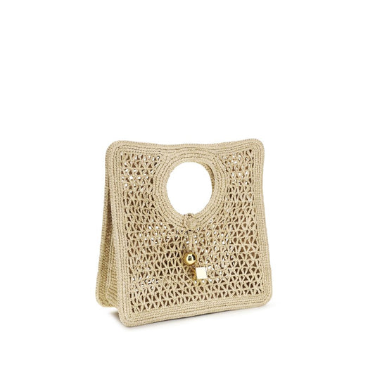 Jacquemus Beige Raffia Handbag