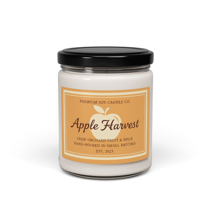 Apple Harvest Soy Candle — 9oz Scented Jar (Crisp Orchard Fruit & Spice)