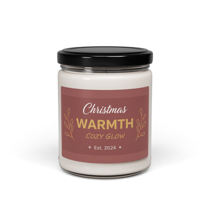 Christmas Warmth Scented Soy Candle — Cozy Glow 9oz