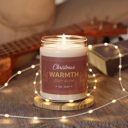 Christmas Warmth Scented Soy Candle — Cozy Glow 9oz