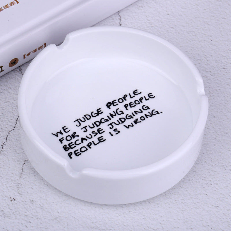 Round ceramic ashtray