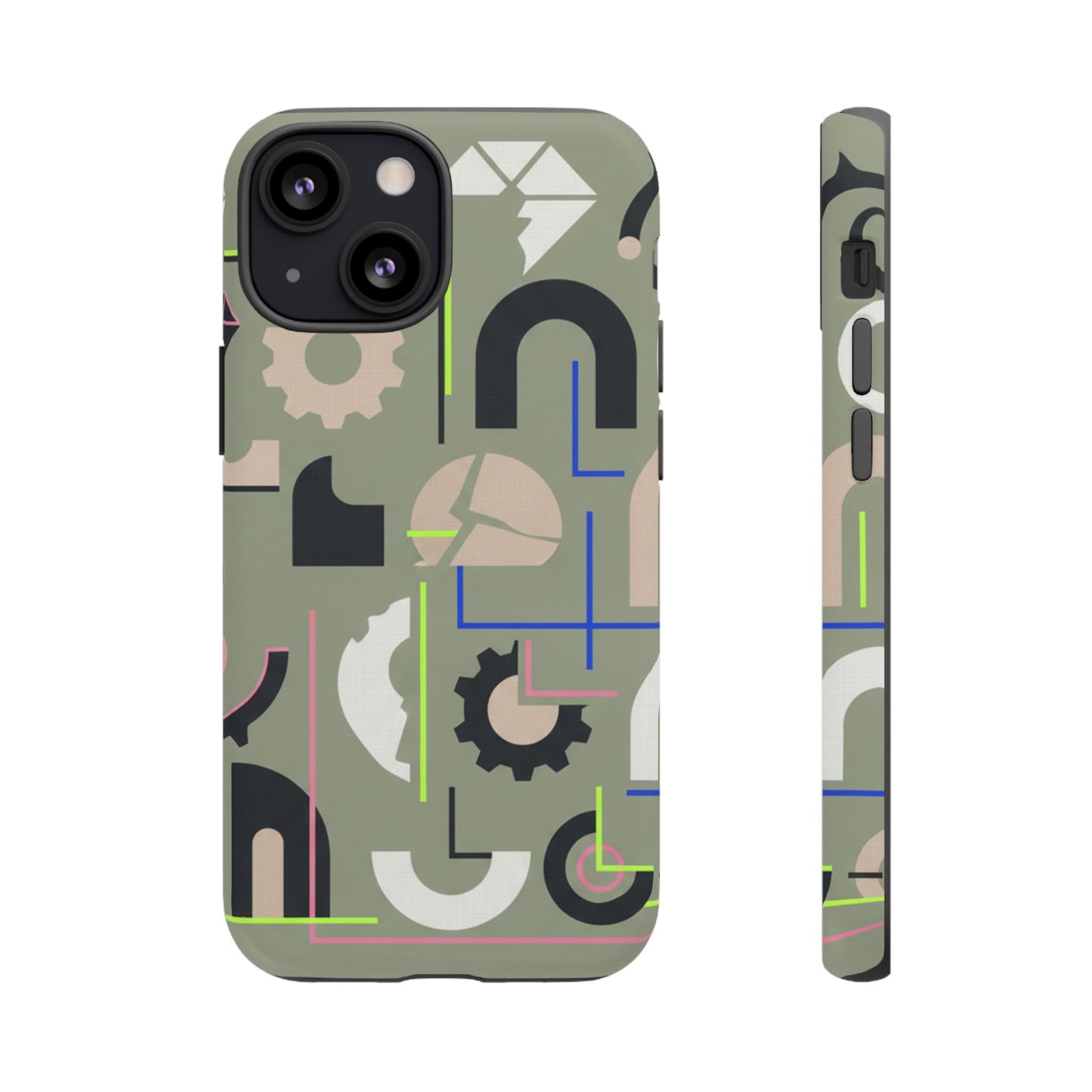Geometric Camouflage Tough Phone Case