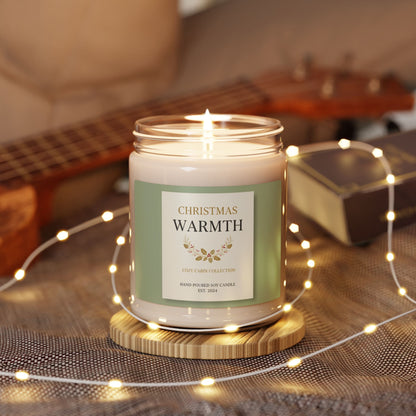 Christmas Warmth Scented Soy Candle — 9oz Holiday Aromatherapy Jar