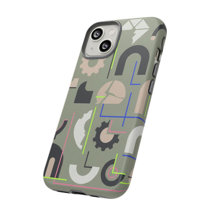 Geometric Camouflage Tough Phone Case