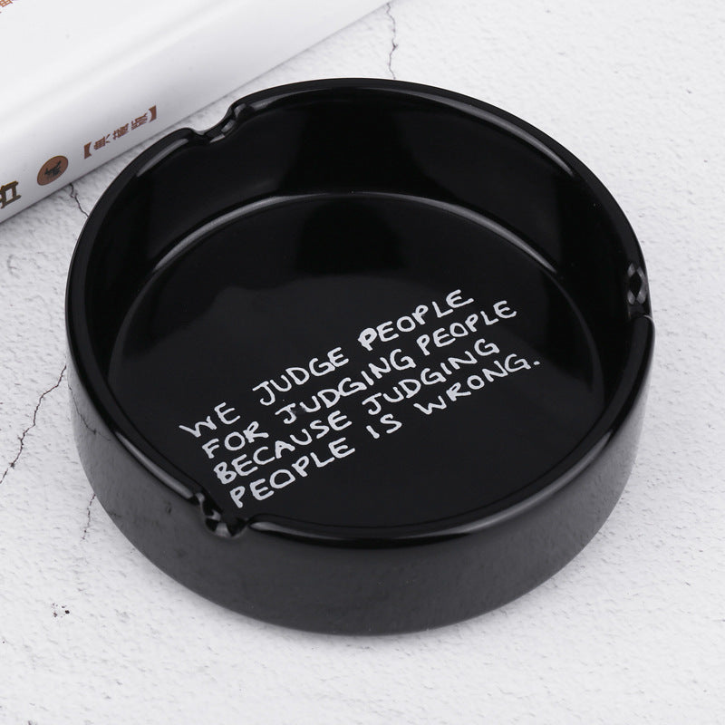 Round ceramic ashtray