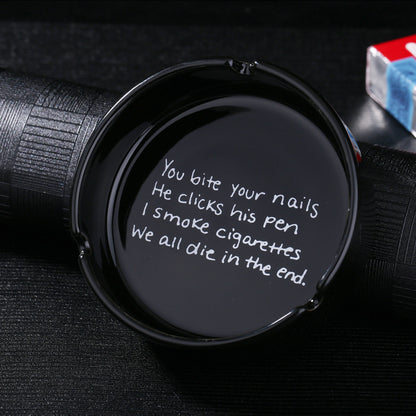 Round ceramic ashtray