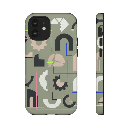Geometric Camouflage Tough Phone Case